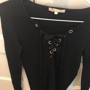 Maje Black long sleeve top